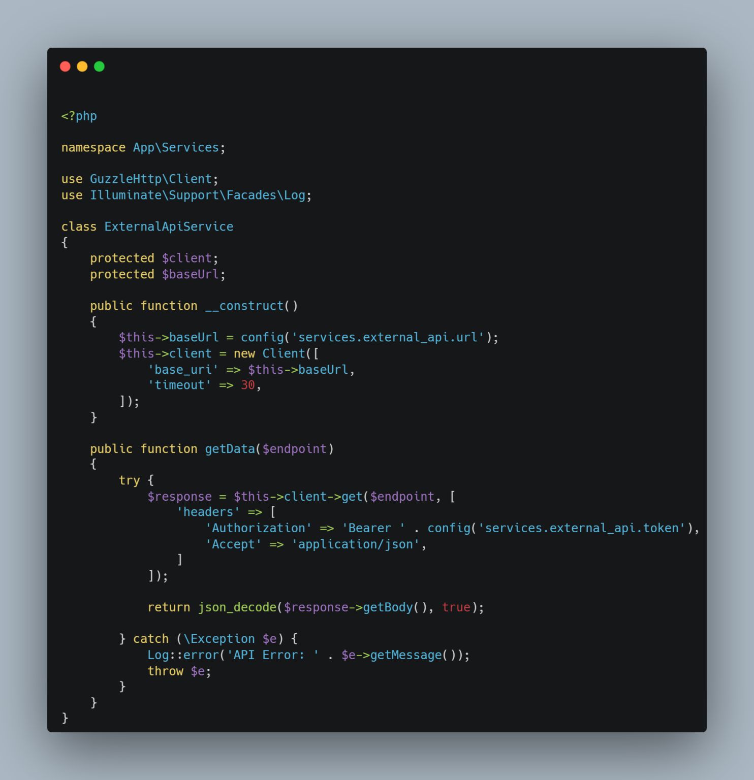 Cómo crear un Servicio para consumir APIs en Laravel - Buenas Prácticas